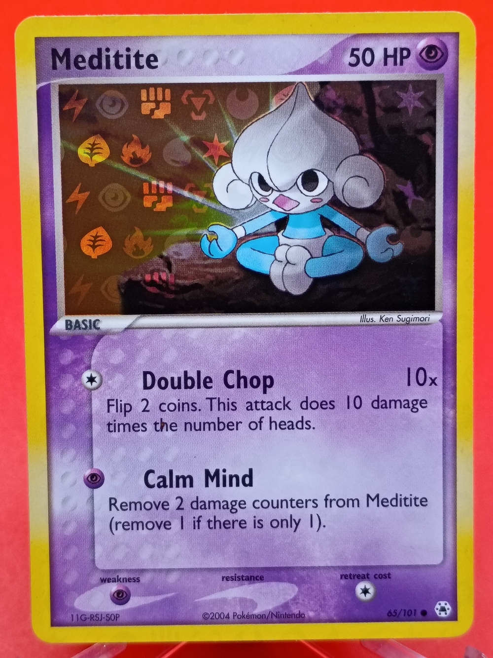 Meditite 65/101 EX Hidden Legends Reverse Holo Near Mint Pokémon